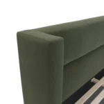 Calabri Queen Velvet Bed - Hale Fir Green