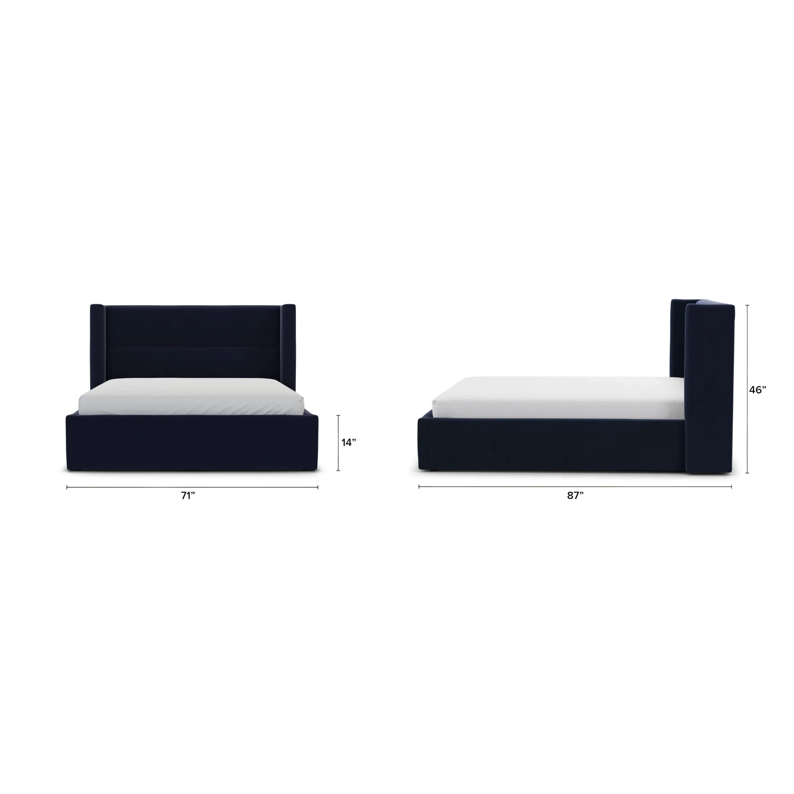 Calabri Queen Velvet Bed - Hale Ink - Image 11