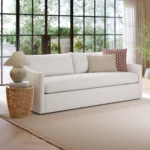 Landry 84.5_ Sofa Bed - Napa White