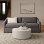 Landry 84.5_ Velvet Sofa Bed - Hale Warm Gray