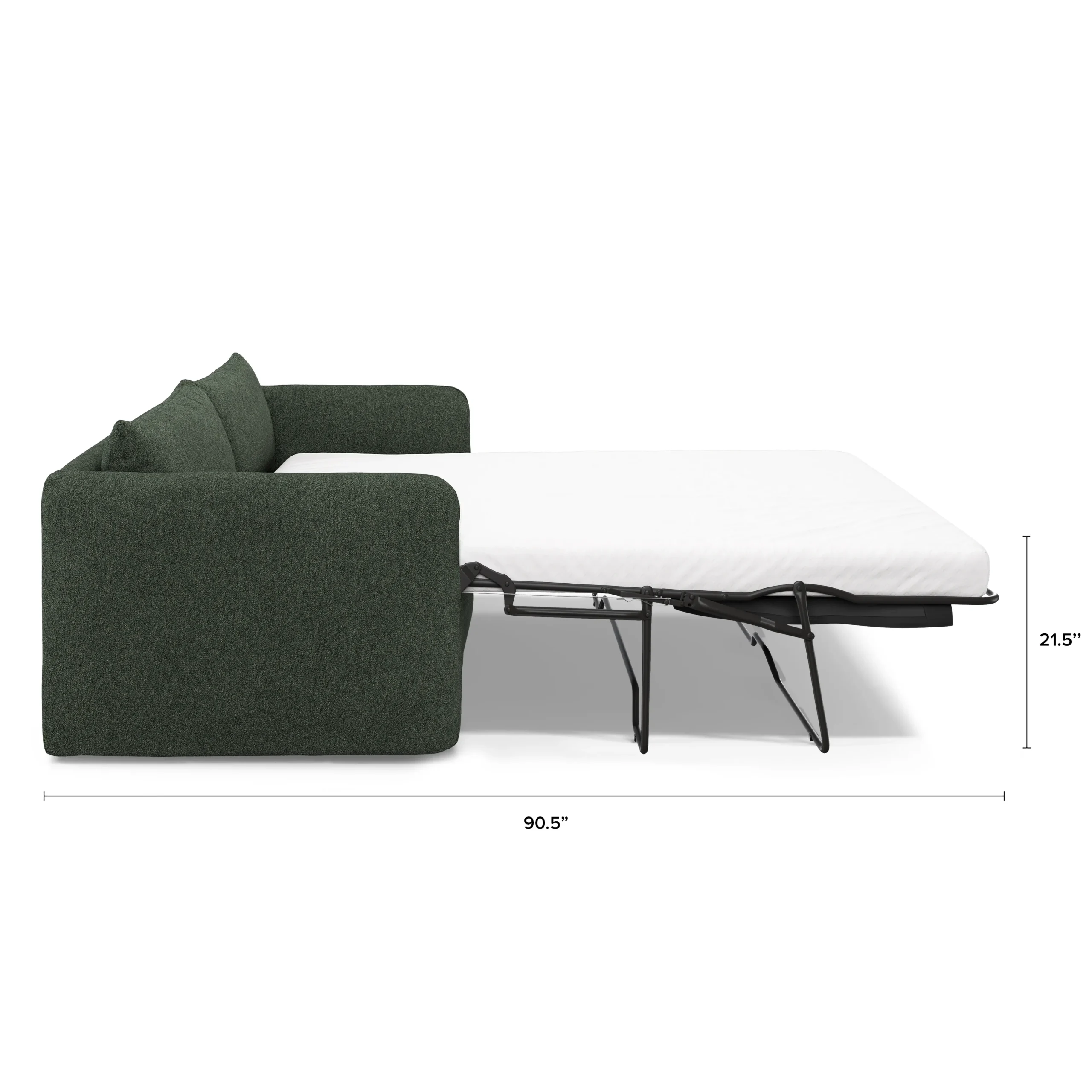 Leigh 86_ Sofa Bed - Green Wool Bouclé - Image 15