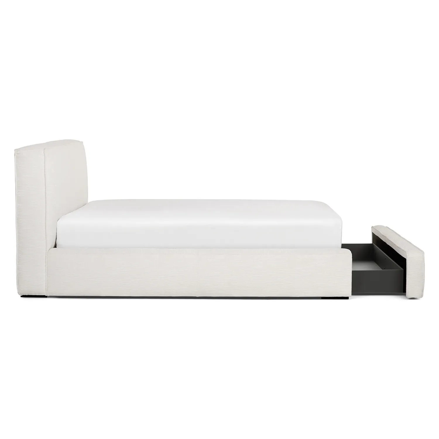 Cigar Queen Upholstered Storage Bed - Ankara Ivory - Image 16