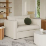 Marina 57_ Sleeper Chair - Ivory Wool Bouclé