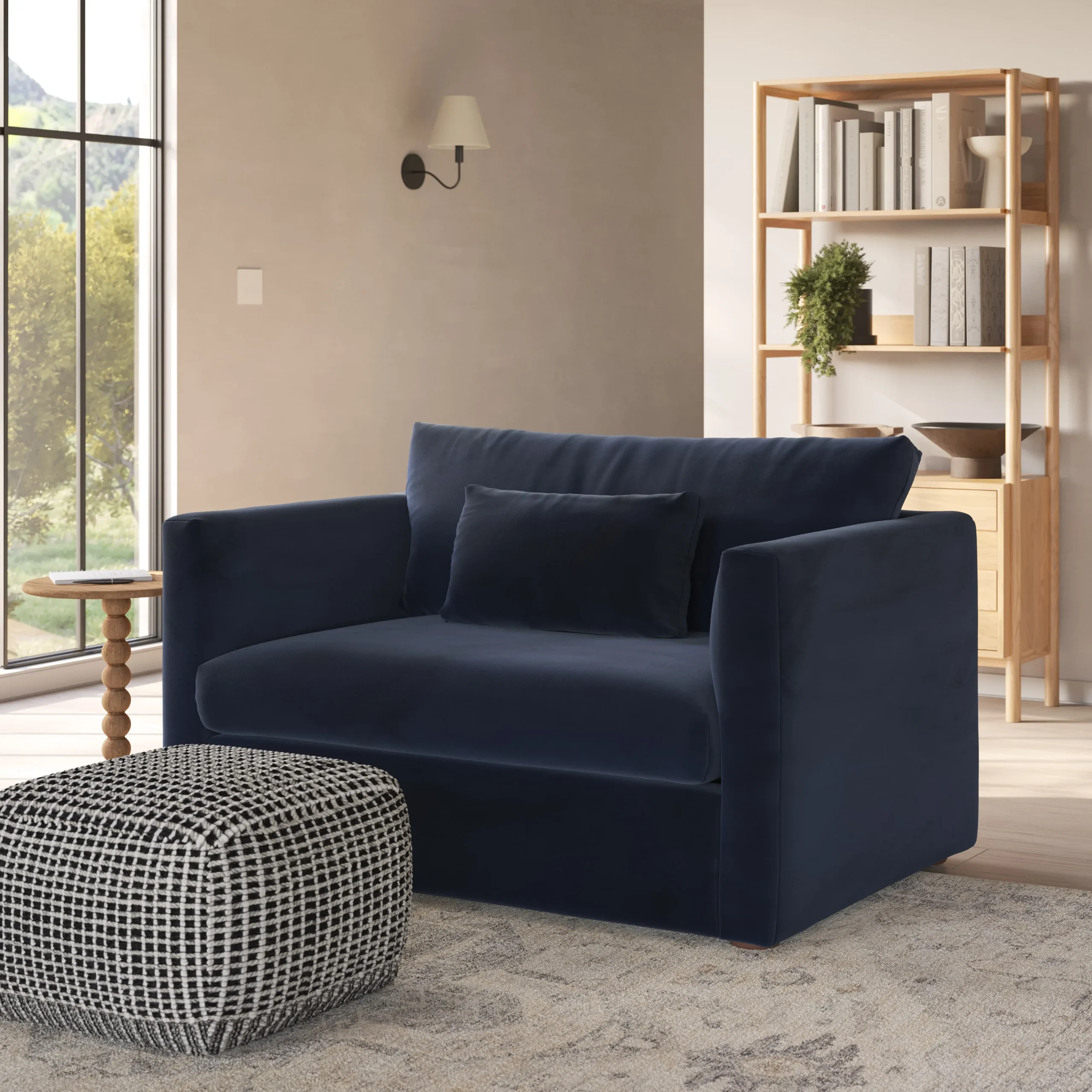 Marina 57_ Velvet Sleeper Chair - Hale Ink
