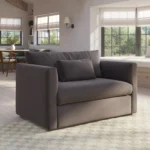 Marina 57_ Velvet Sleeper Chair - Hale Warm Gray