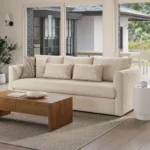 Marina 90_ Sofa Bed - Ivory Wool Bouclé