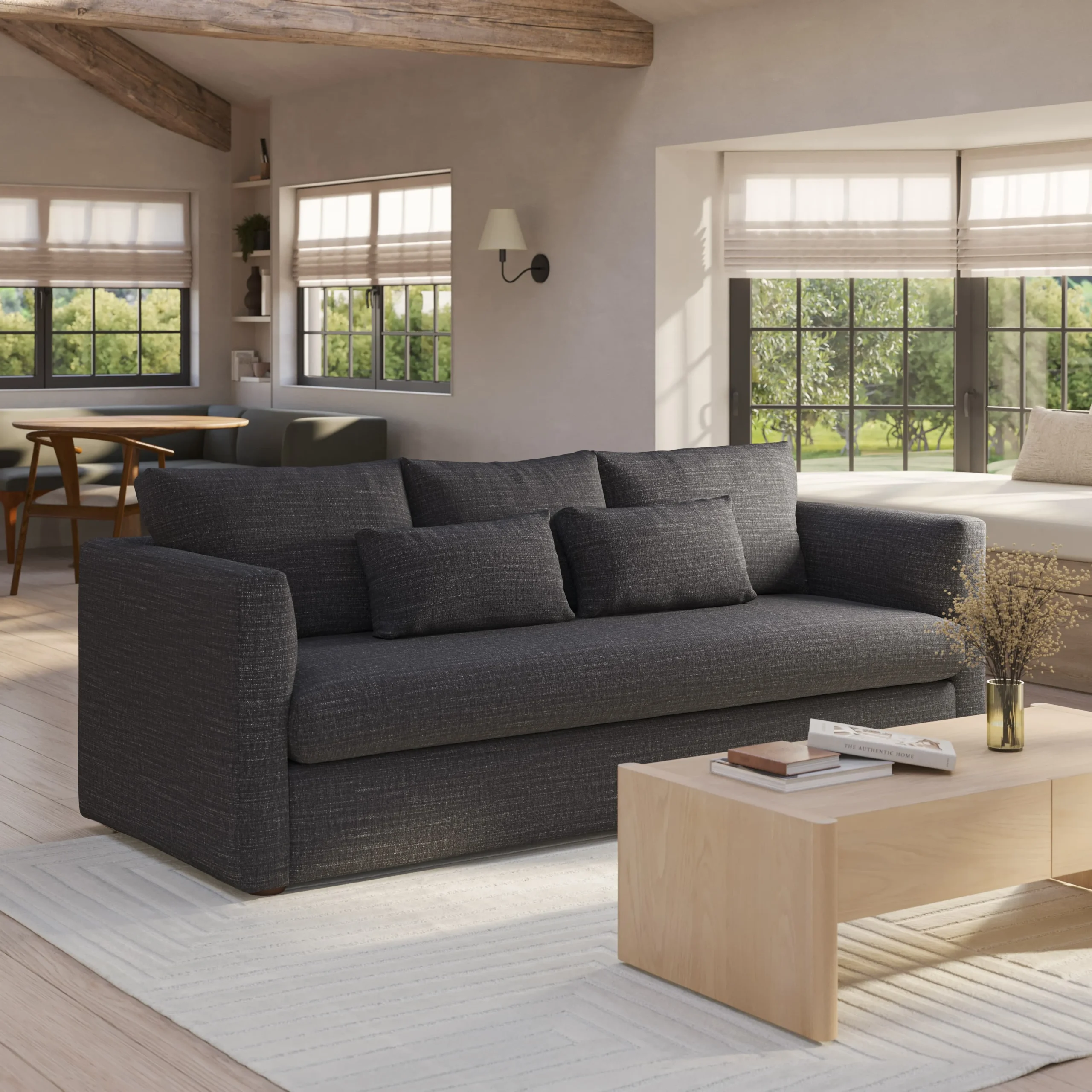 Marina 90_ Sofa Bed - Napa Charcoal