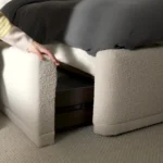 Kayra Queen Upholstered Storage Bed - Ivory Bouclé