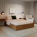 Leif Queen Platform Storage Bed - Smoked Oak