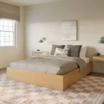 Leif Queen Platform Storage Bed - White Oak