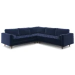Sven 107" Tufted Velvet Corner Sectional - Plush Cascadia Blue