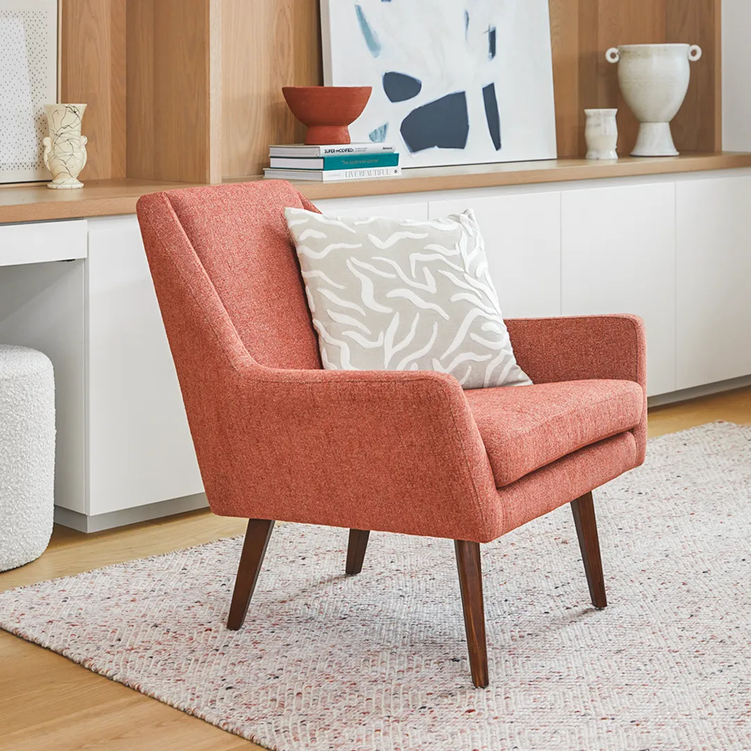 Angle 33_ Lounge Chair - Rosehip Orange - Image 13