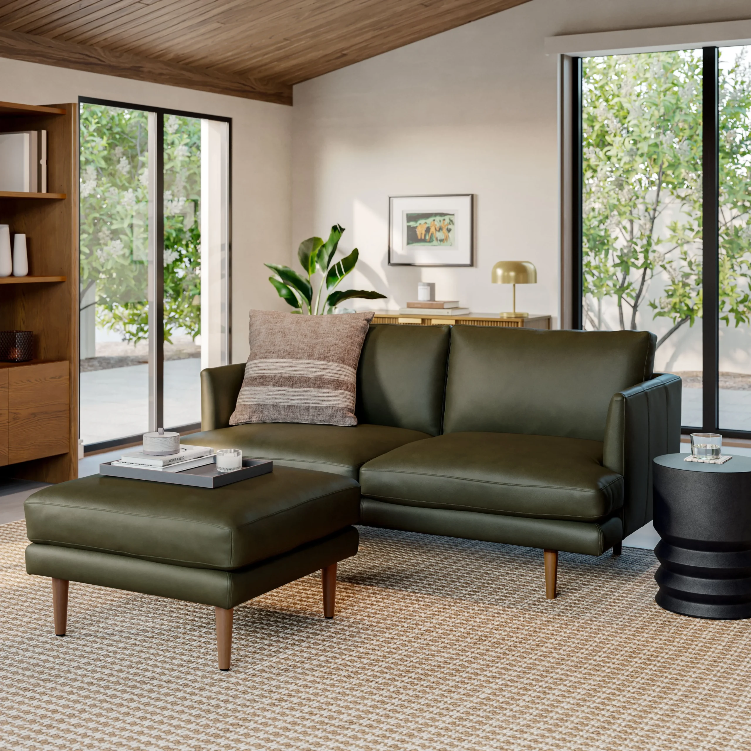 Burrard 29_ Ottoman - Forest Green - Image 7