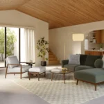 Bavel 26_ Lounge Set - Walnut and Field Ivory