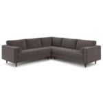 Sven 107_ Tufted Velvet Corner Sectional - Hale Warm Gray
