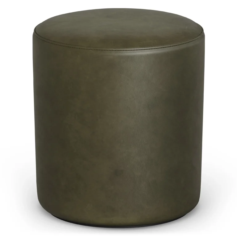Cilo 16_ Leather Ottoman - Charme Green