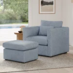Marina 38_ Lounge Chair - Silver Light Blue