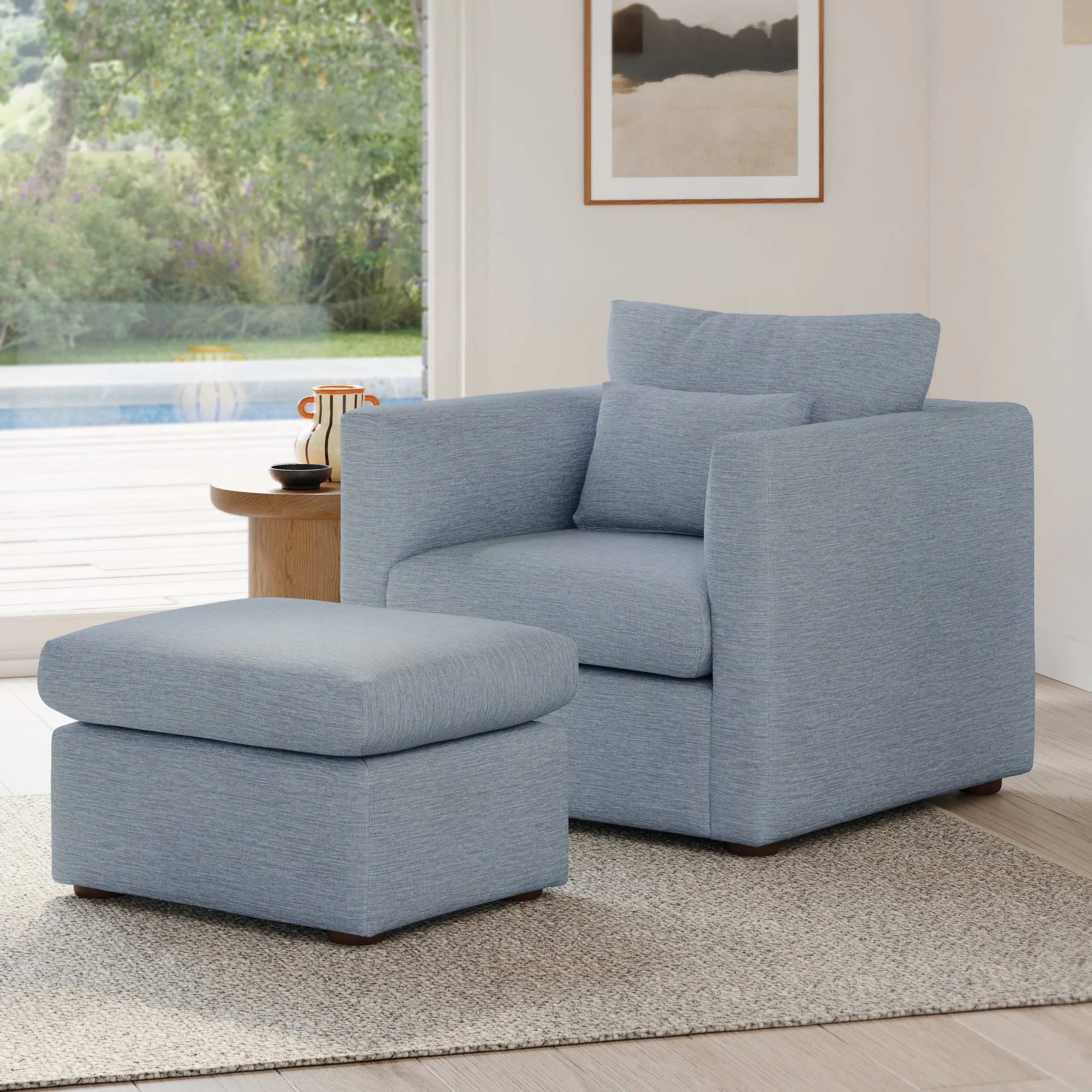 Marina 38_ Lounge Chair - Silver Light Blue - Image 10