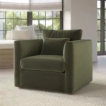 Marina 38_ Velvet Lounge Chair - Hale Fir Green