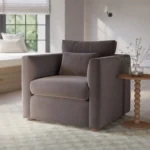Marina 38_ Velvet Lounge Chair - Hale Warm Gray