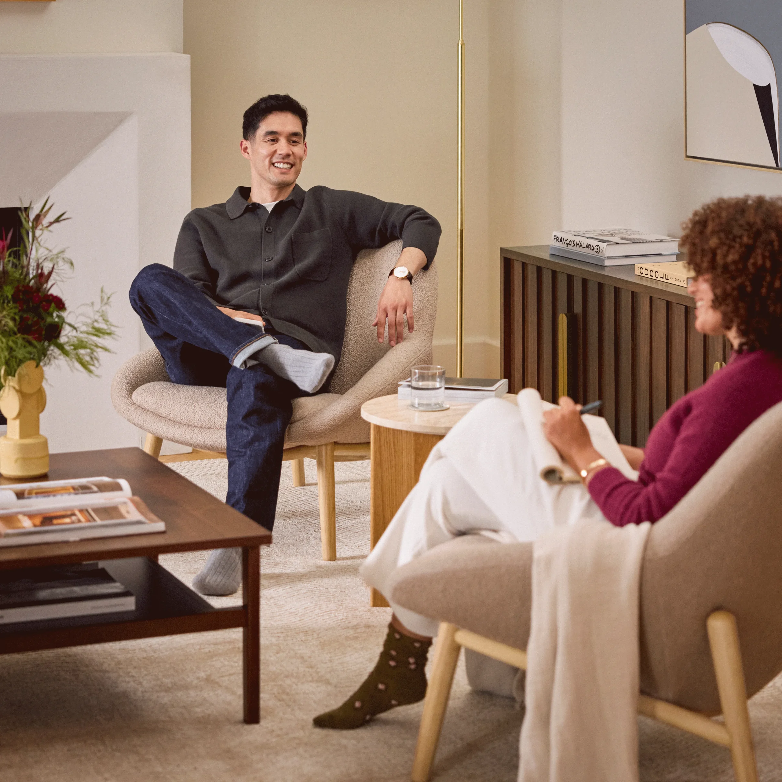 Sunny 32_ Lounge Chair - Sandstone Wool Bouclé - Image 13