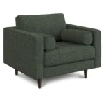 Sven 42_ Tufted Lounge Chair - Green Wool Bouclé