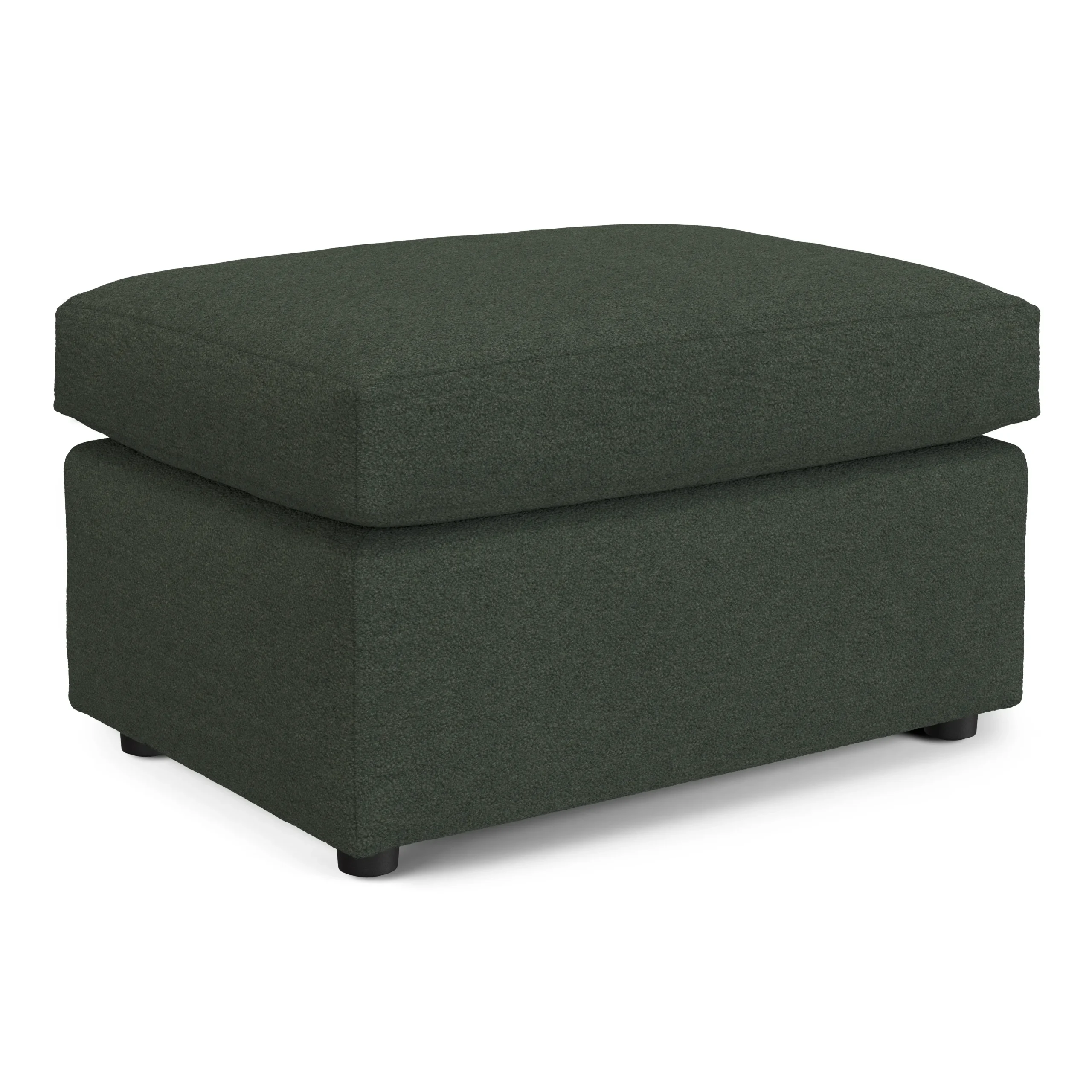Landry 28_ Ottoman - Green Wool Bouclé - Image 2