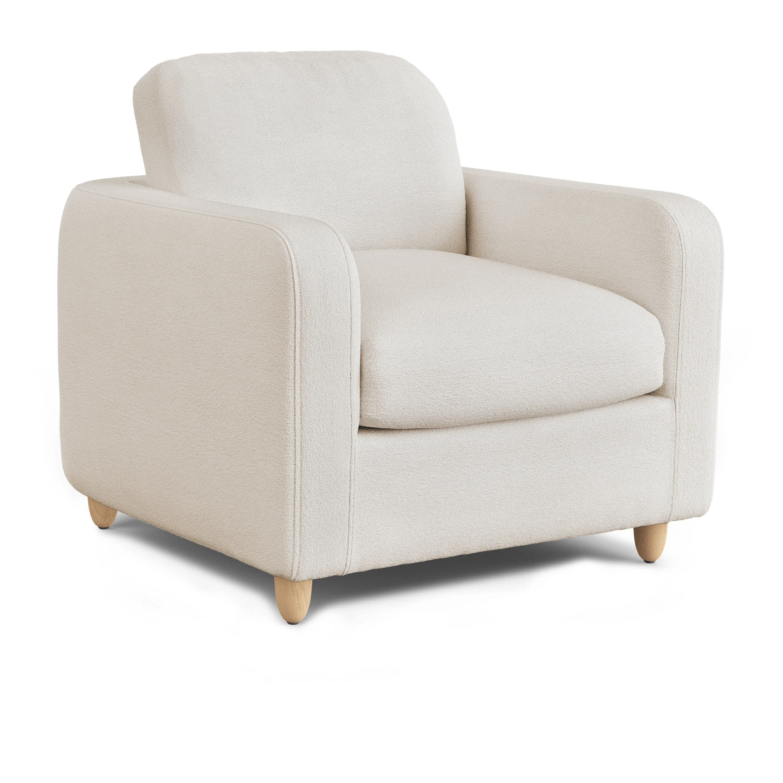 Vati 37_ Lounge Chair - Ivory Wool Bouclé - Image 11
