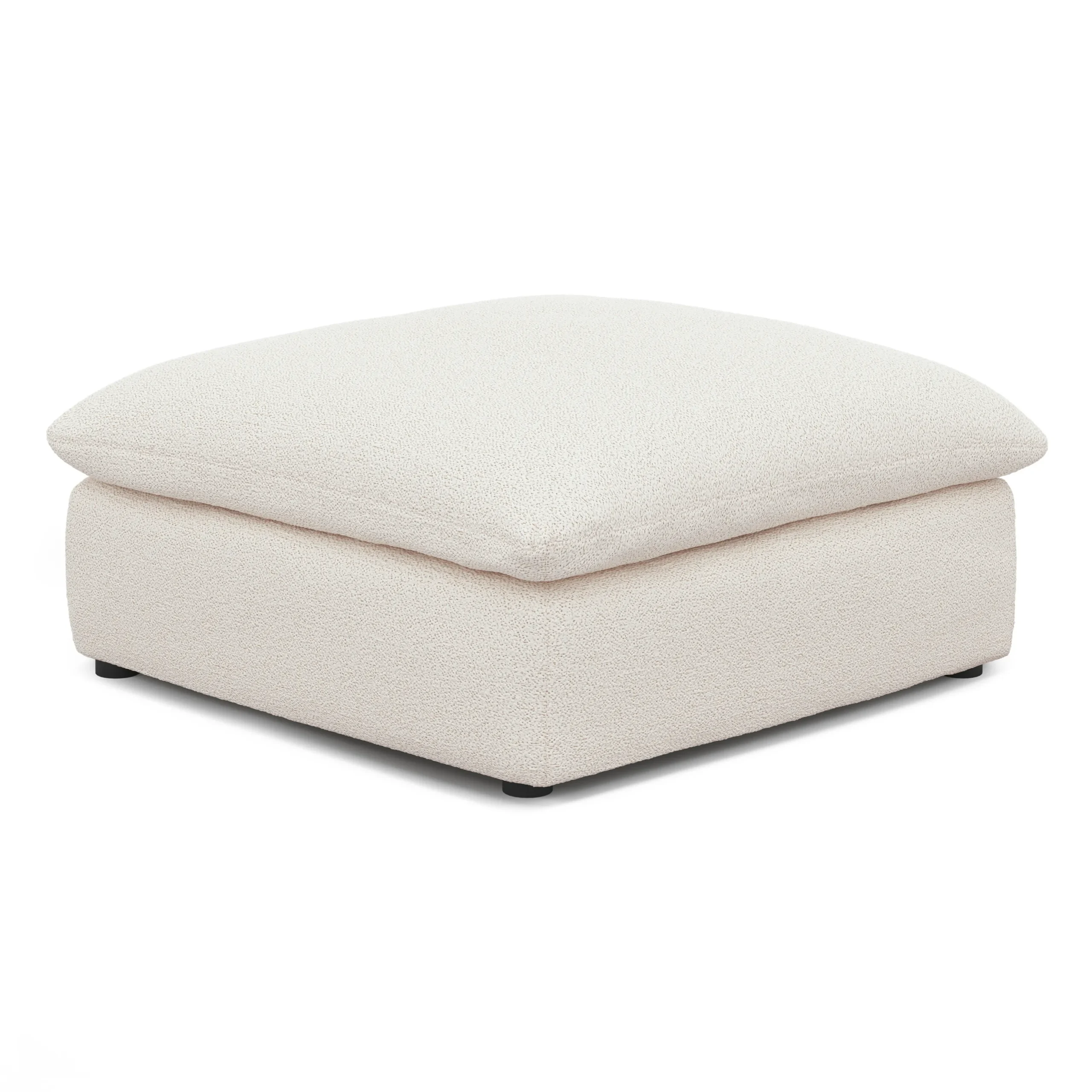 Leigh 41_ Ottoman - Ivory Wool Bouclé - Image 2