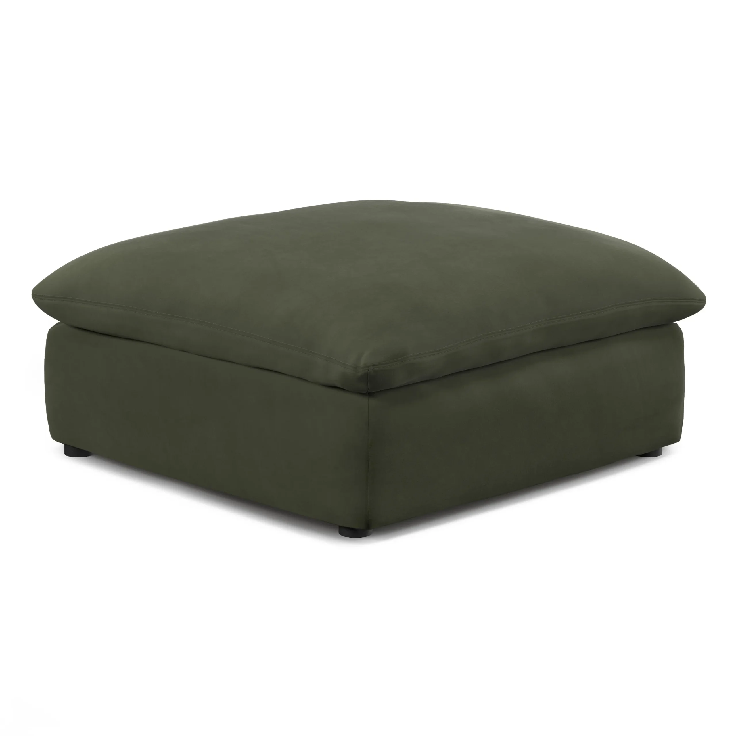 Leigh 41_ Velvet Ottoman - Hale Fir Green - Image 2