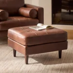 Sven 30_ Leather Ottoman - Taos Brown