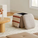 Maribo 19_ Storage Ottoman - Sandstone Wool Bouclé