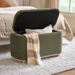 Maribo 32_ Storage Ottoman - Felted Green