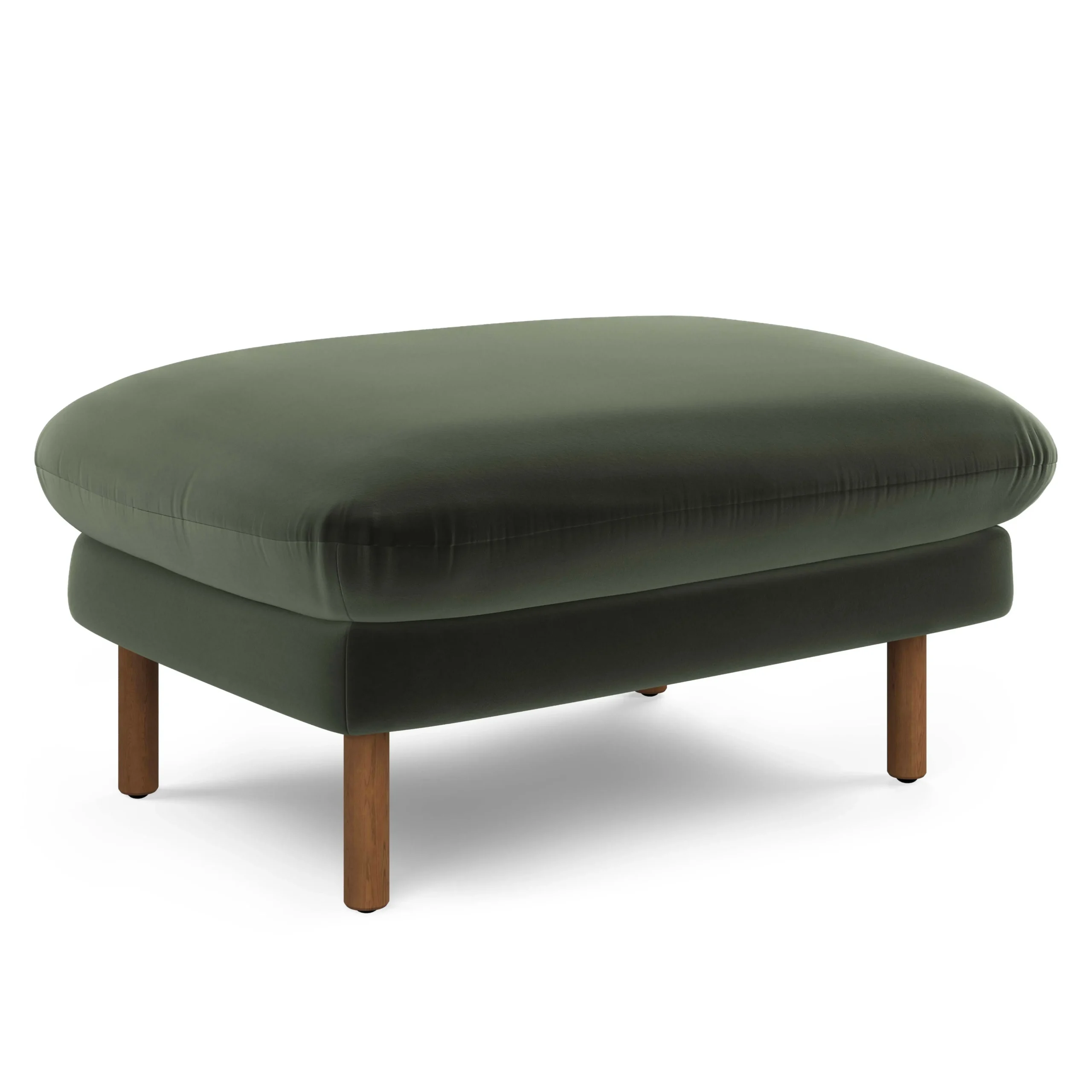 Sanders 35.5_ Velvet Ottoman - Plush Pacific Green - Image 8