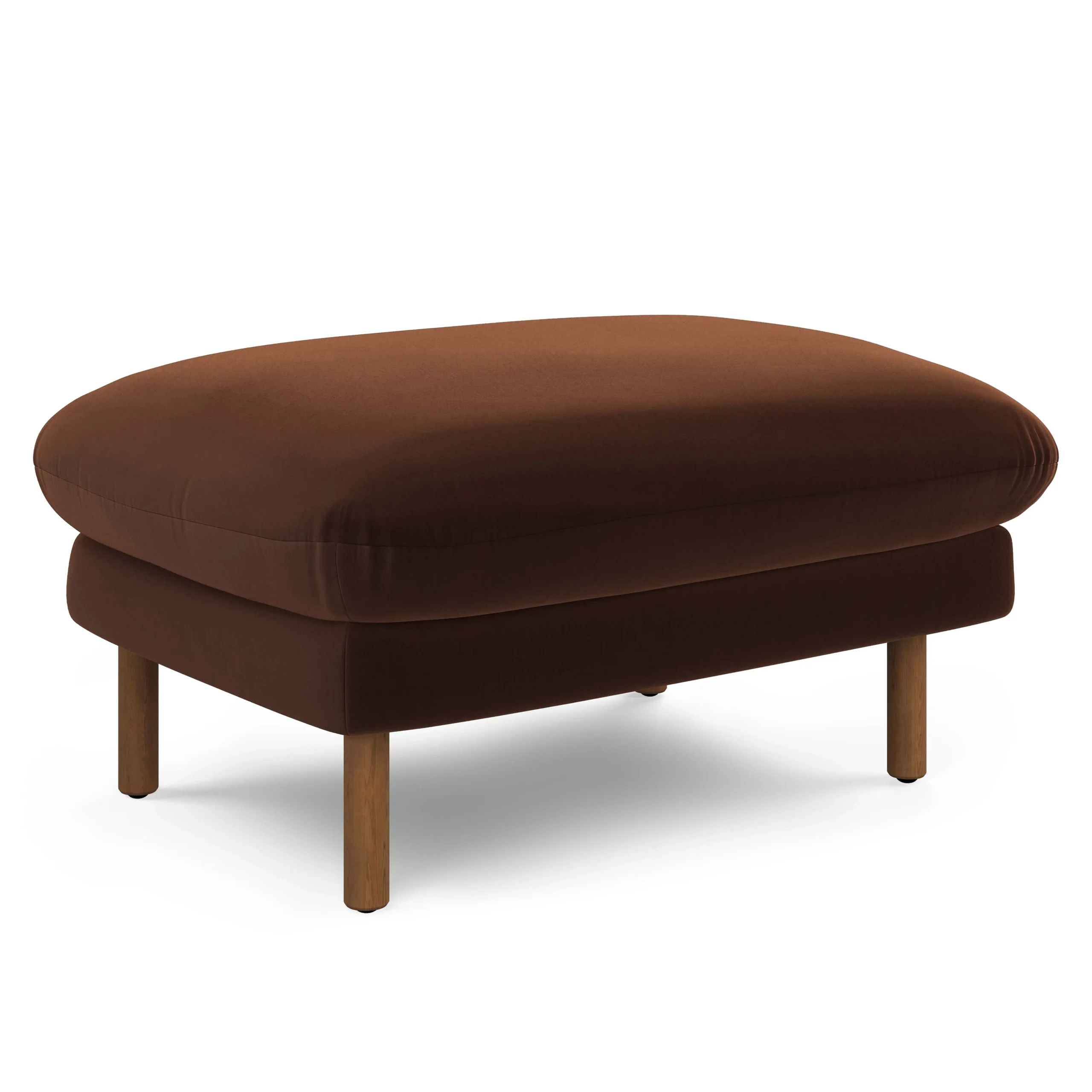 Sanders 35.5_ Velvet Ottoman - Plush Pacific Brown - Image 7