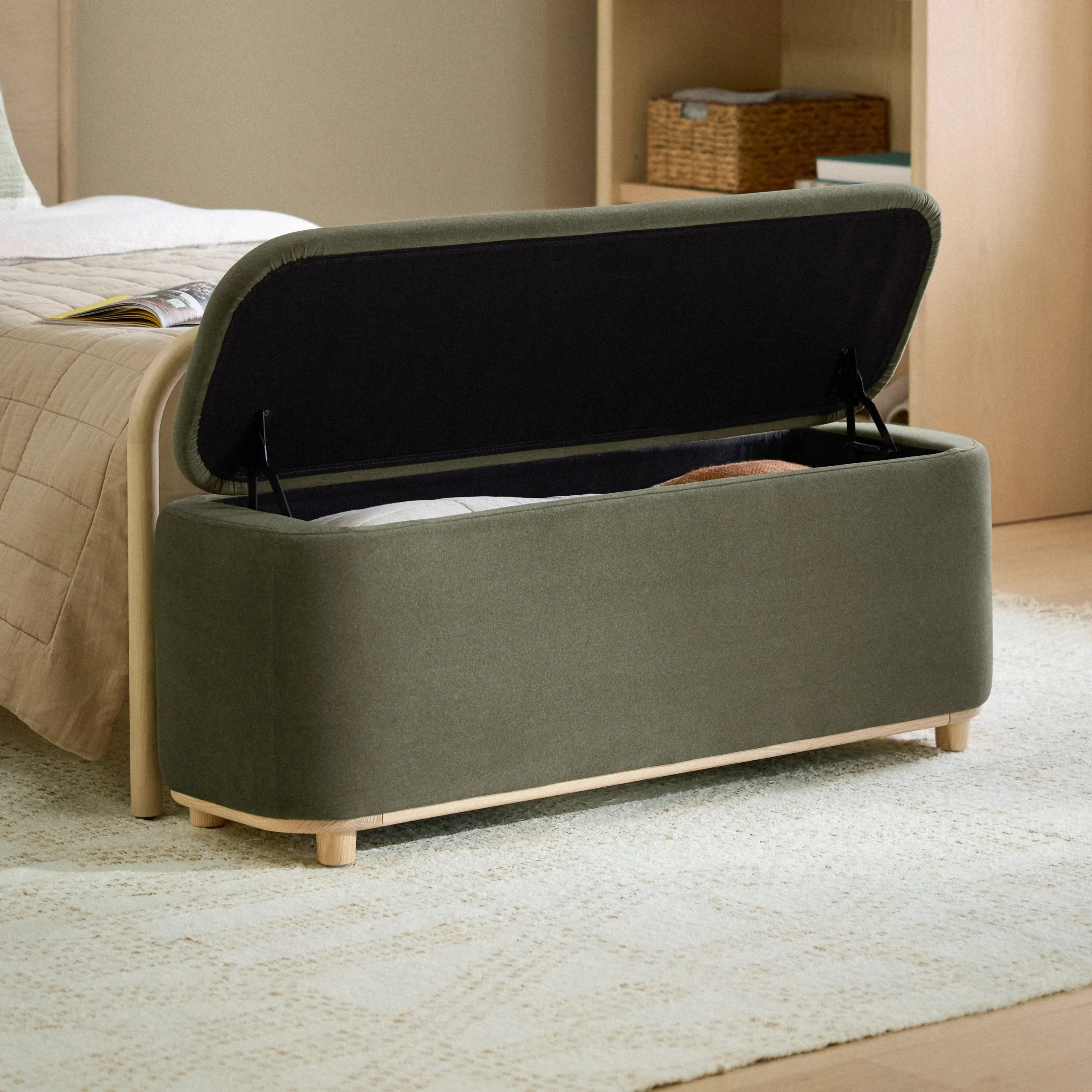 Maribo 48_ Storage Ottoman - Felted Green - Image 3