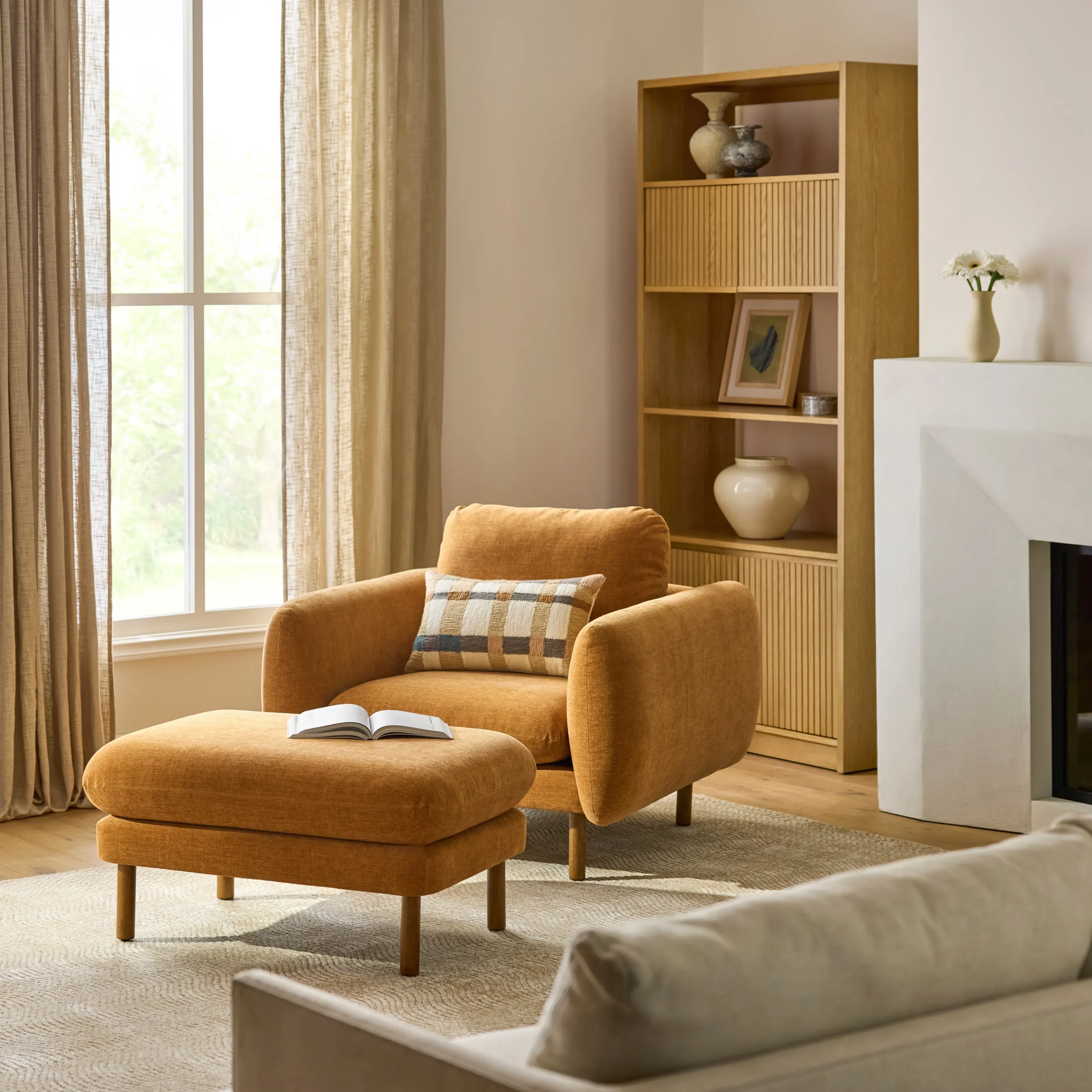 Sanders 35.5_ Ottoman - Hestia Ginger - Image 9