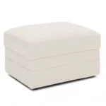 Riley 28_ Ottoman - Ivory Wool Bouclé