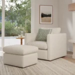 Marina 28.5_ Ottoman - Ivory Wool Bouclé