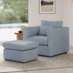 Marina 28.5_ Ottoman - Silver Light Blue