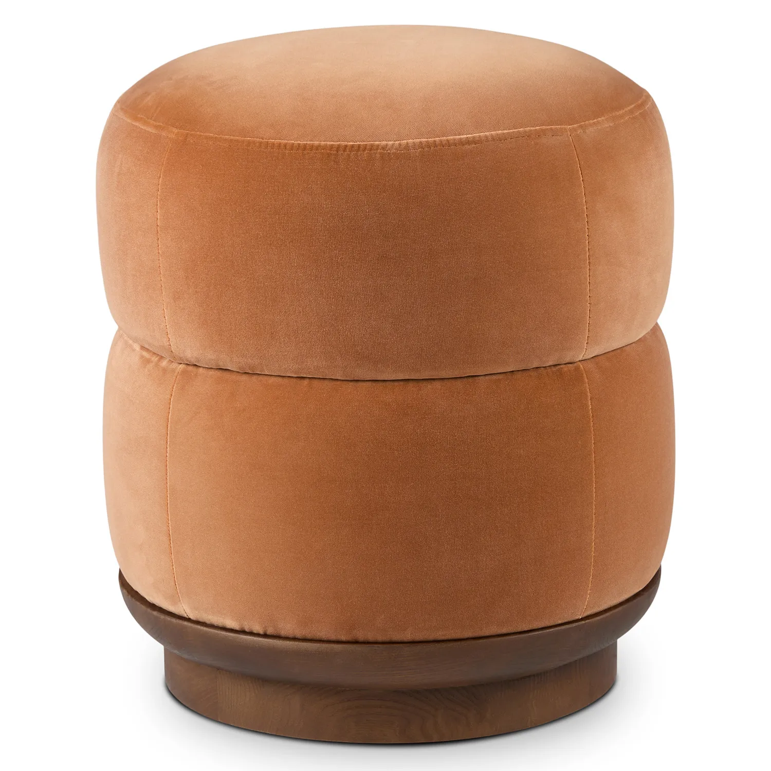 Pica 16_ Velvet Ottoman - Plush Pacific Rust - Image 2