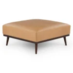 Rhett 38.5_ Leather Ottoman - Charme Tan