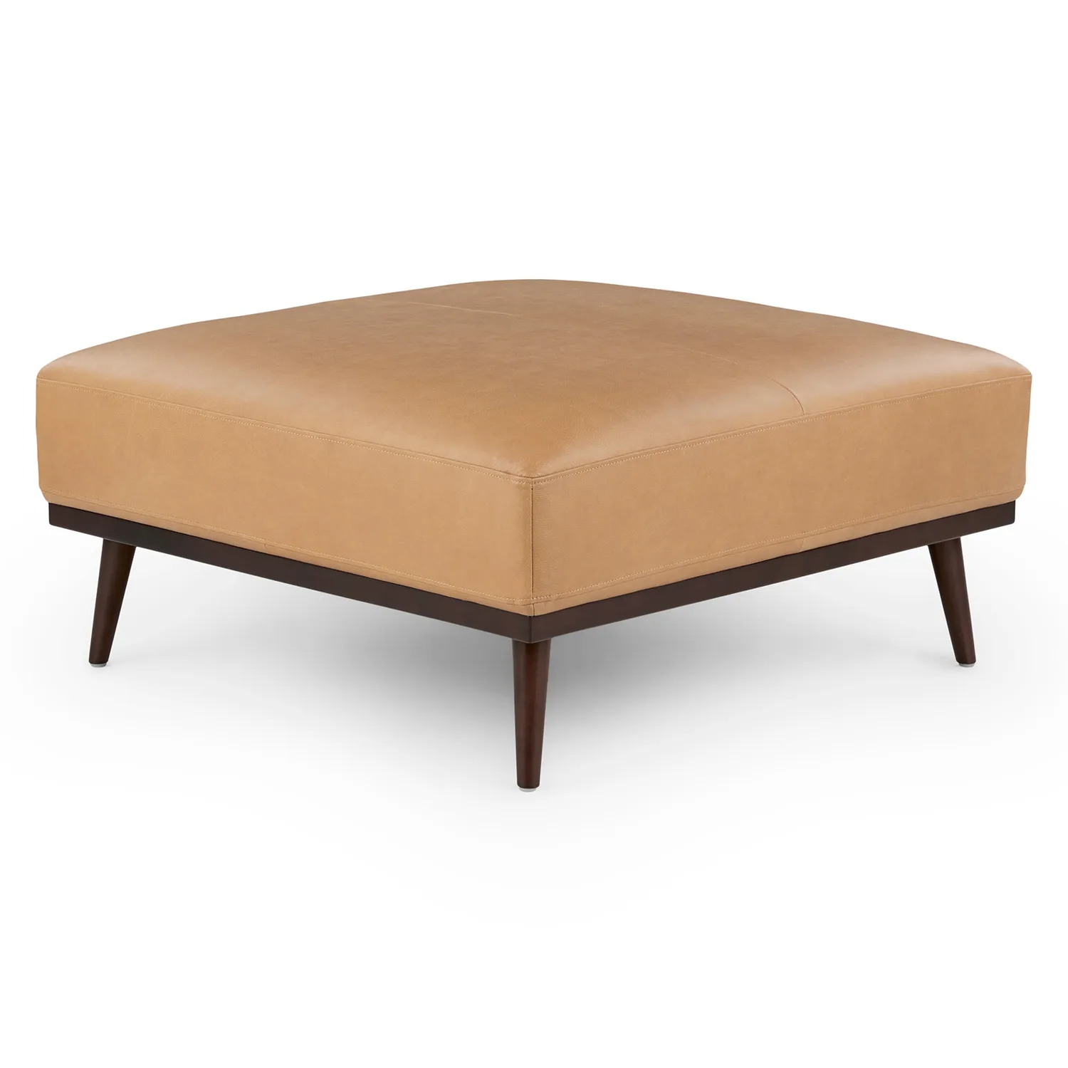 Rhett 38.5_ Leather Ottoman - Charme Tan - Image 2