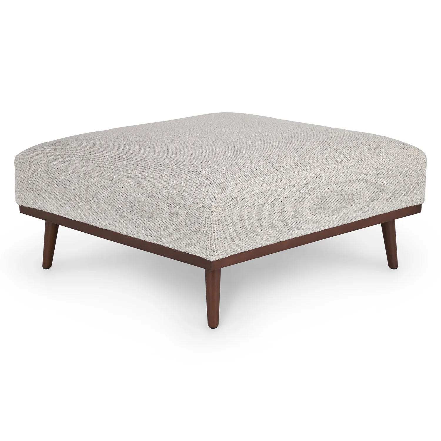 Rhett 38.5_ Ottoman - Pepper Ivory - Image 2