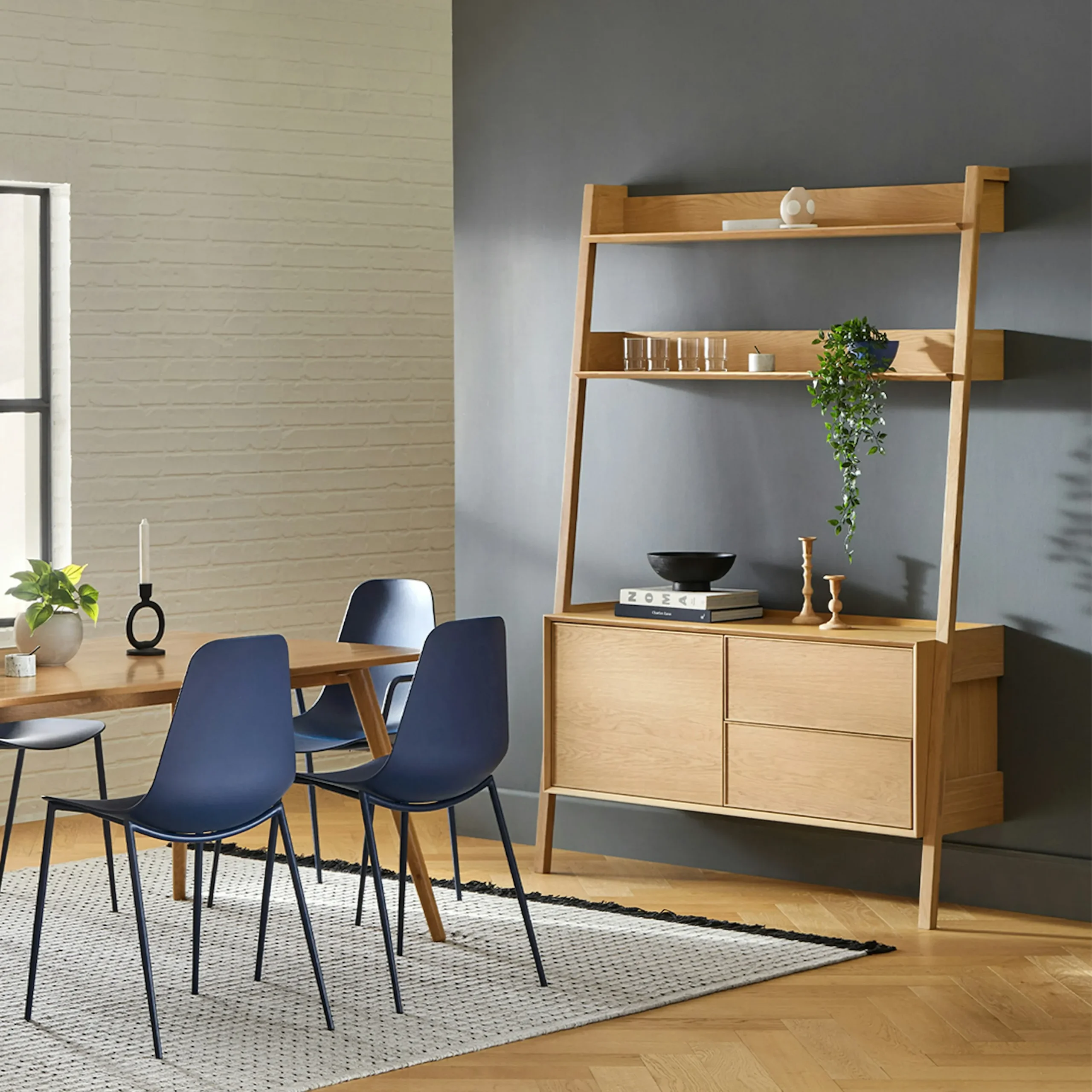 Fantol 51.5_ Shelving Unit with Storage - Natural Oak - Image 2