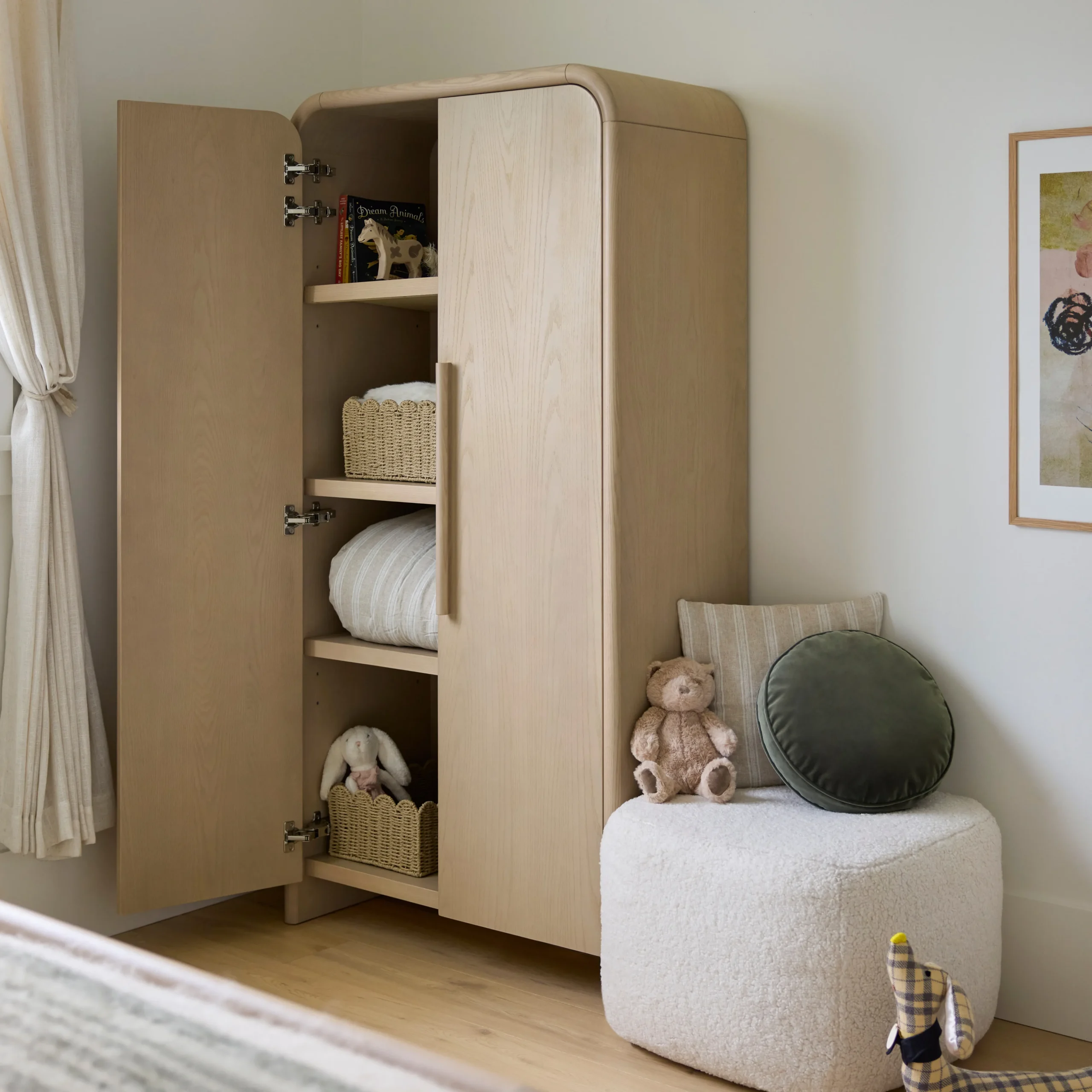 Faydra 35.5_ Enclosed Bookcase - Natural Ash - Image 2