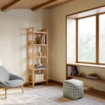 Lilya 23_ Shelving Unit, Narrow - White Oak