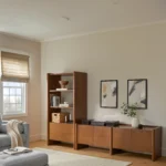 Torme 34_ Bookcase with Storage, Tall - Smoked Oak