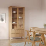Liv 35.25_ Glass Cabinet - White Oak