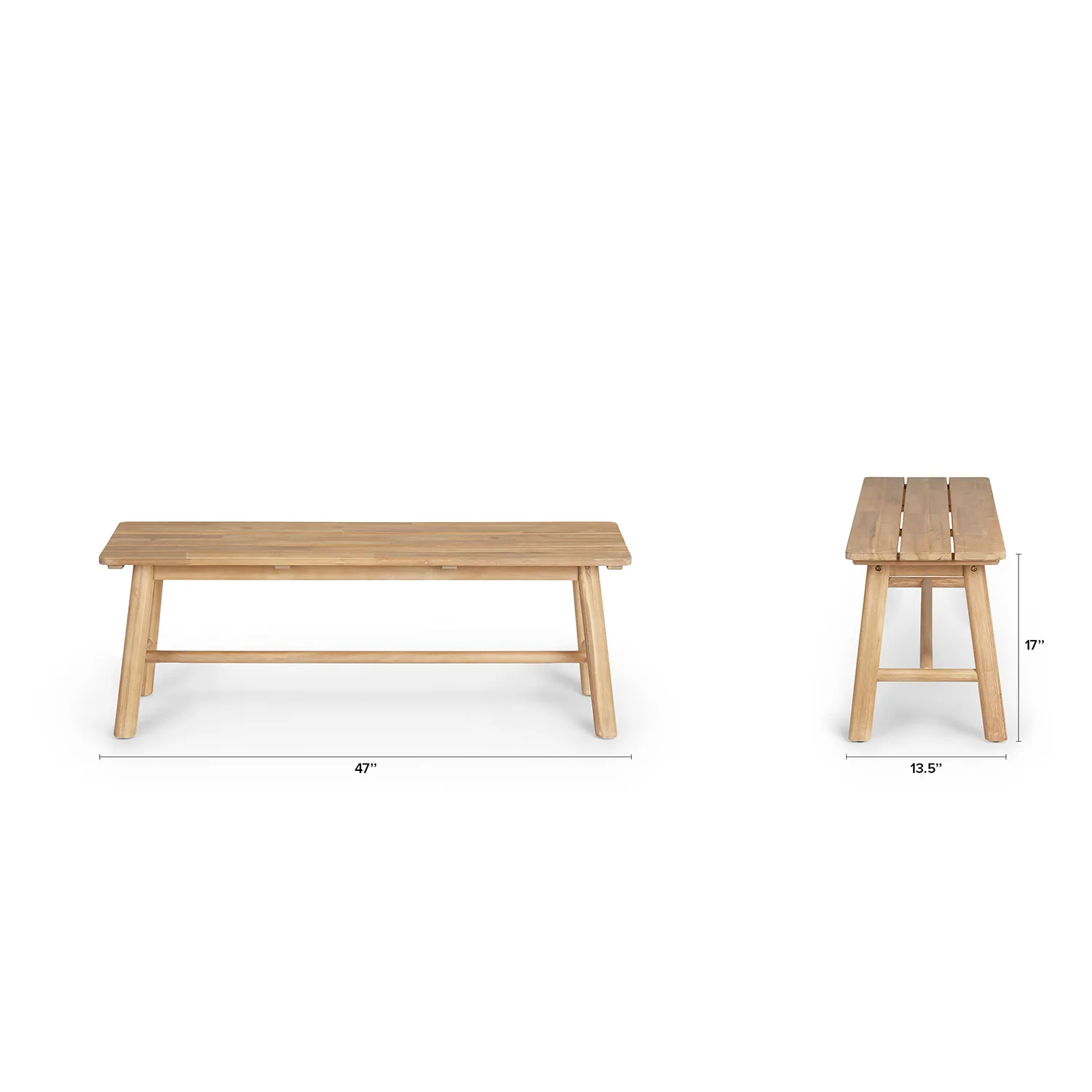 Kempel 47_ Outdoor Bench - Acacia - Image 2